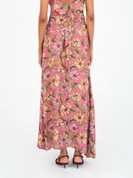 Gonna Amara con stampa floreale rosa