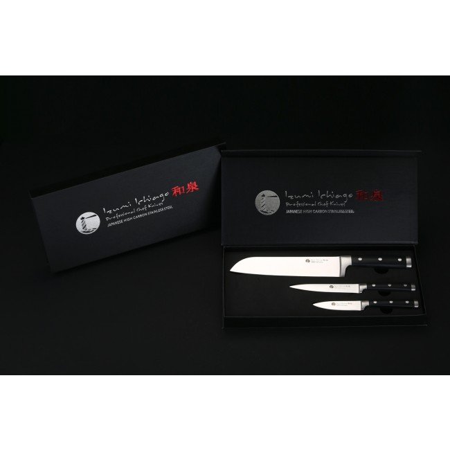 IZUMI ICHIAGO - 3 szt. Zestaw noży Santoku "Professional Chef Noże"