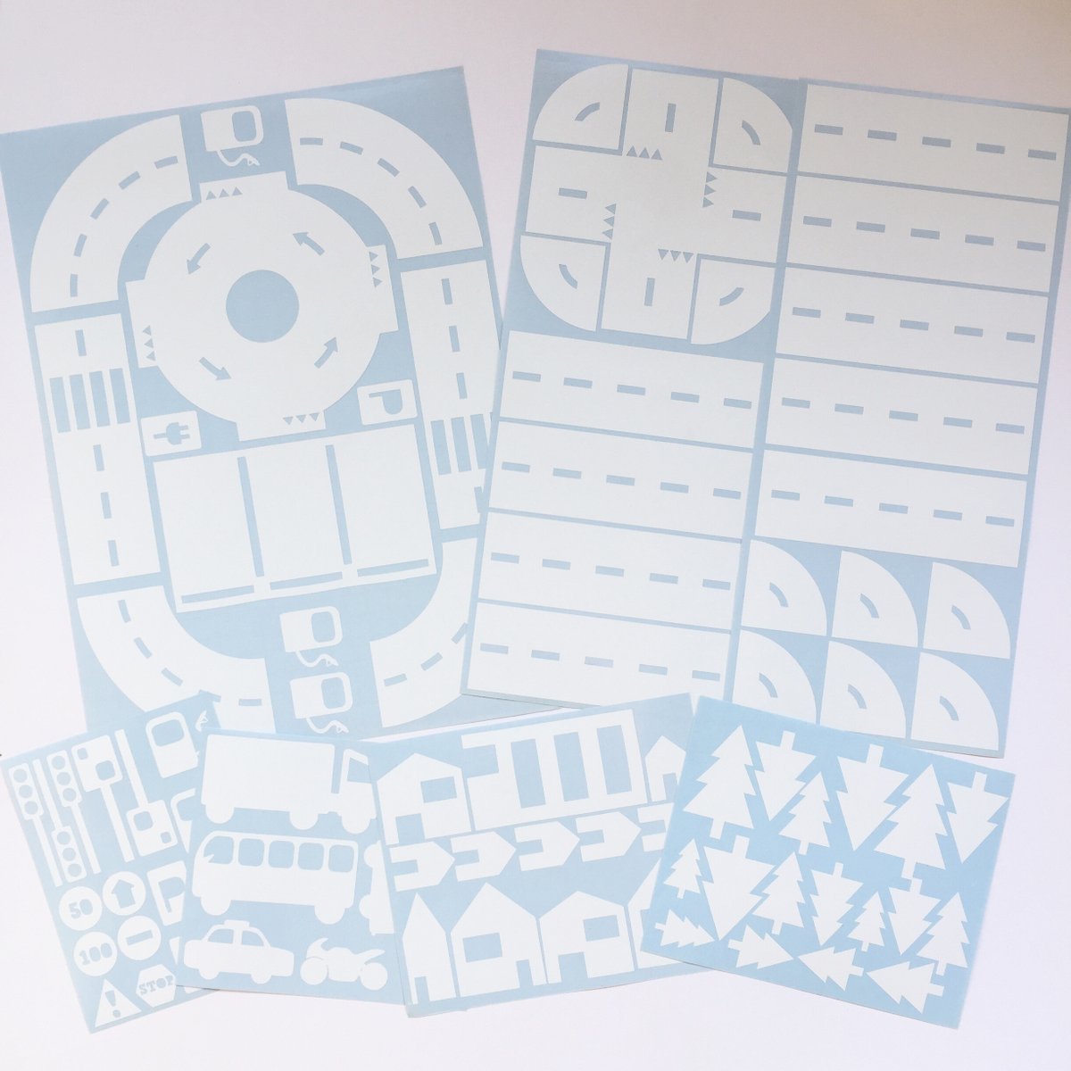 Sticky Roads play stickers discount set (black or white)