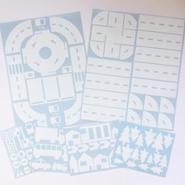 Juego de descuento de pegatinas Sticky Roads play (blanco o negro)