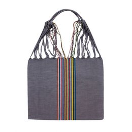 Shopping bag Boho Palmira hand -woven altrosa gray
