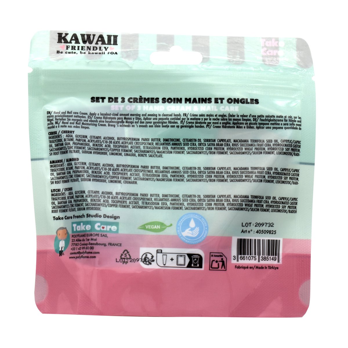 Set de 3 crèmes mains & ongles KAWAII FRIENDLY 20ml