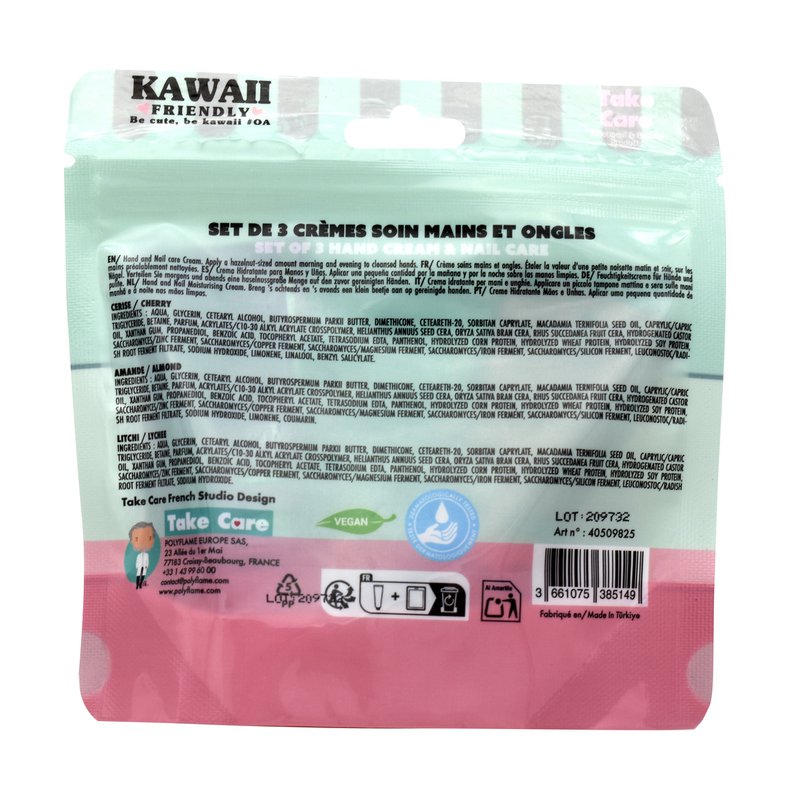 Set de 3 crèmes mains & ongles KAWAII FRIENDLY 20ml