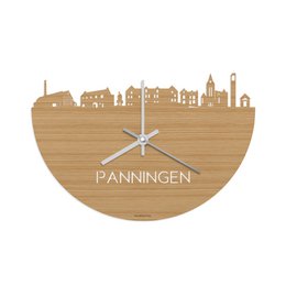 Skyline Clock Panningen Bamboo