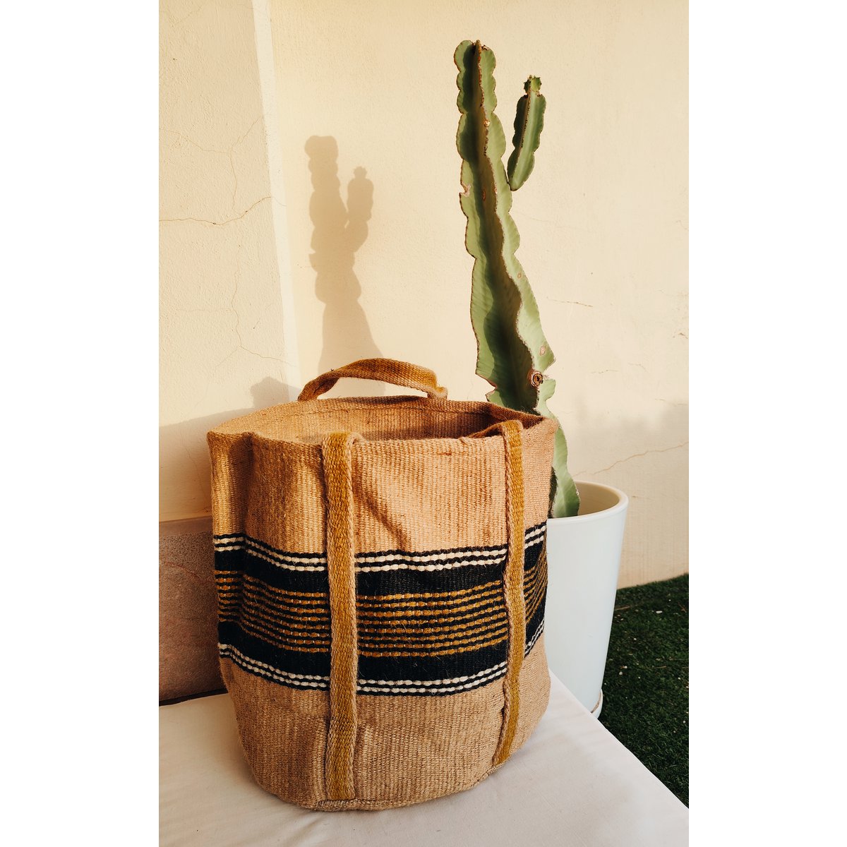 CESTA DE YUTE XXL 60X43CM