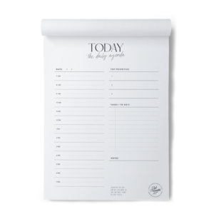 Notizblock / Tagesplaner "Today", A4, Weiß