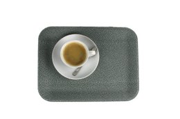 Tablette plate grande plateau de service en cuir synthétique en cuir bleu