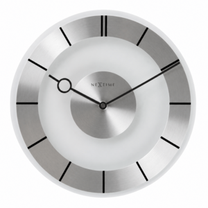 Wanduhr - 31 cm - Aluminium - Glas - 'Retro'