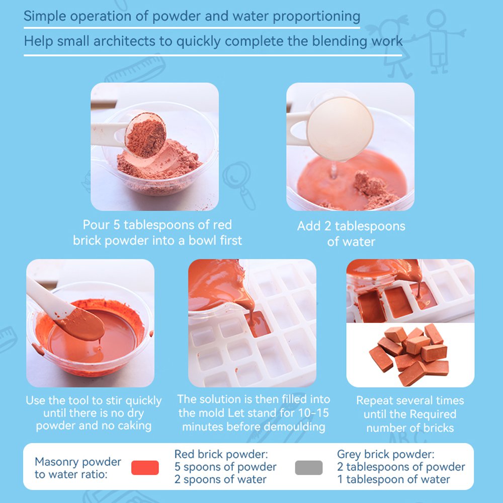 Kit di costruzione STEAM DIY Cottage Casa vacanze - Brick - prima crea i tuoi mattoncini e poi costruisci!