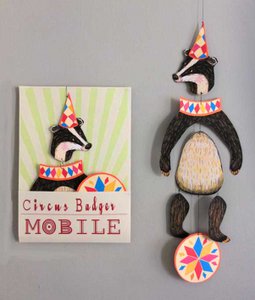Nursery Cirucus Badger Kinetic Mobile