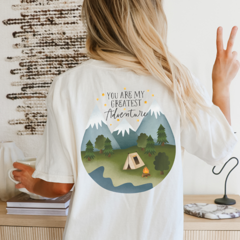 Tshirt Camping Berge BIOBAUMWOLLE "Greatest Adventure"