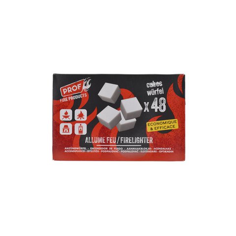 PROF FIRE LIGHTER WHITE CUBES X 48