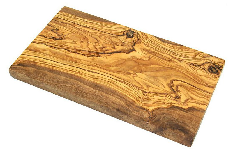 Frühstücksbrett eckig 25 x 15 cm aus Olivenholz