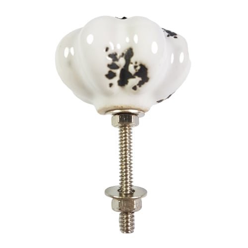 porseleinen knop STAR-wit