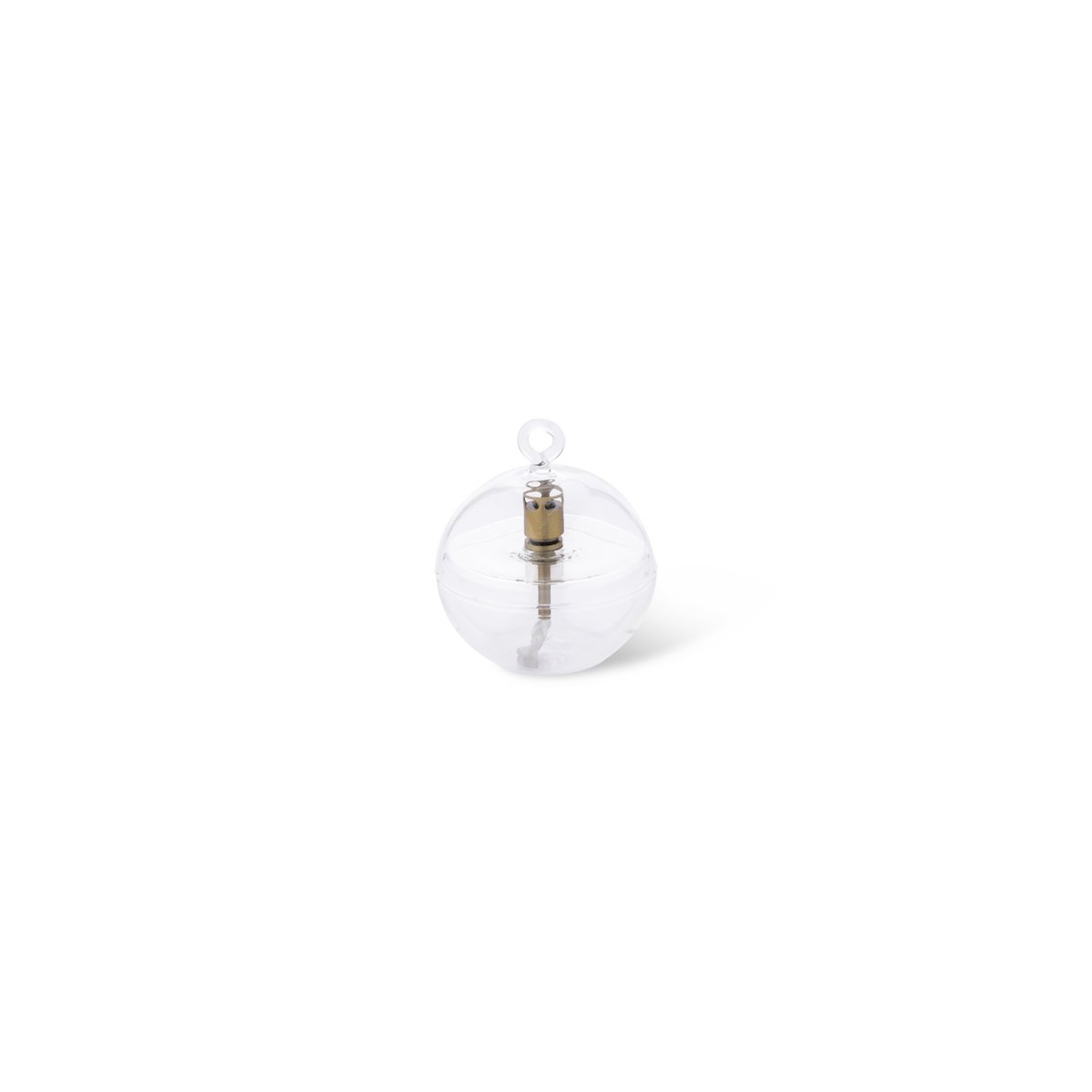 Olielamp Round cover clear brass S