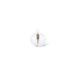 Olielamp Round cover clear brass S
