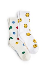 Organic socks gift set Smile, 2-pack - 2 pairs of colorful socks with smileys