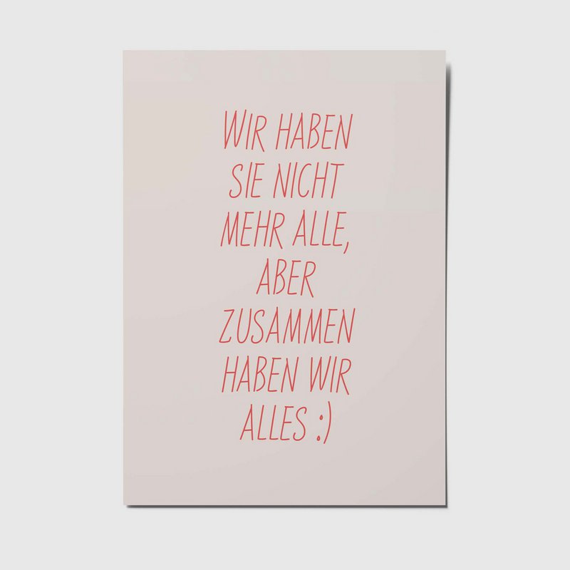 Together we have everything - A6 postcard