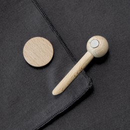 clip magnético de madera para colgar paños de cocina - negro
