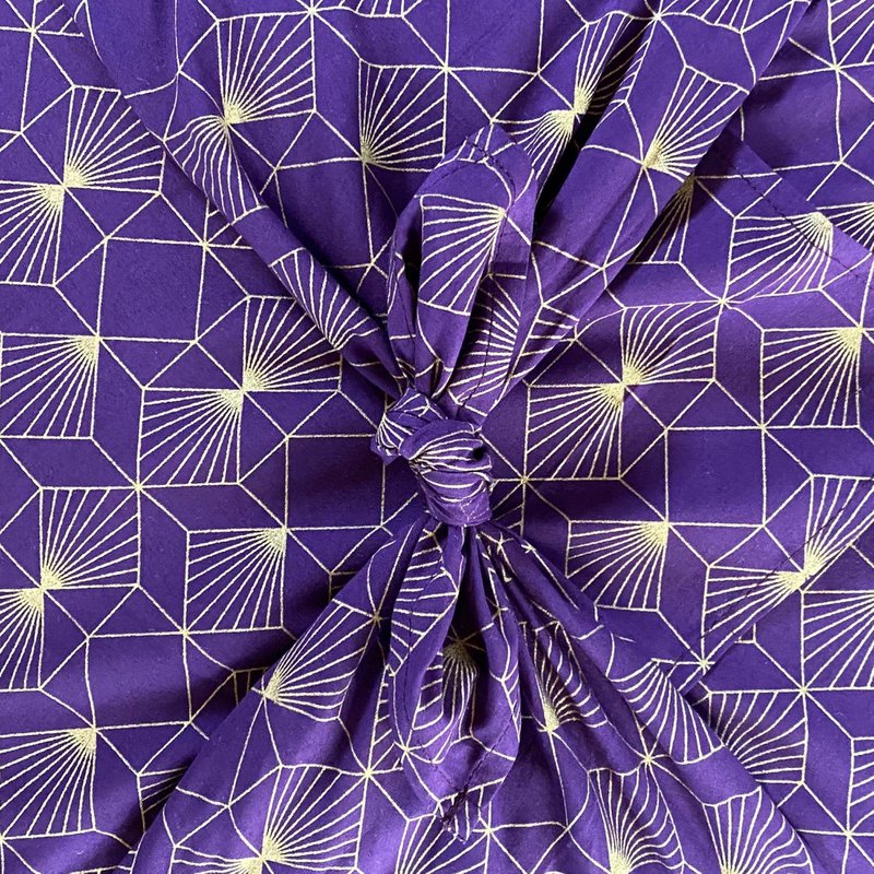 Papel de regalo Furoshiki Papel de regalo de tela con diamantes color ciruela