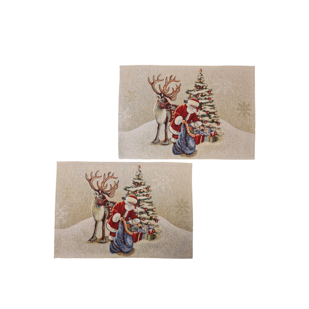 Santa Claus Christmas Breakfast Placemat in Gobelin
