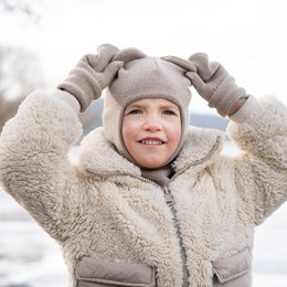 Kids Knitted Balaclava & Mitten's 2-Piece Set