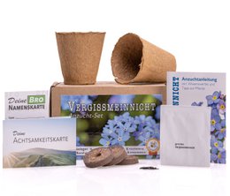 growbro forget-me-not growing set, grow your OWN LOVE SYMBOL, gifts for best friends, gift ideas for women, and much more.