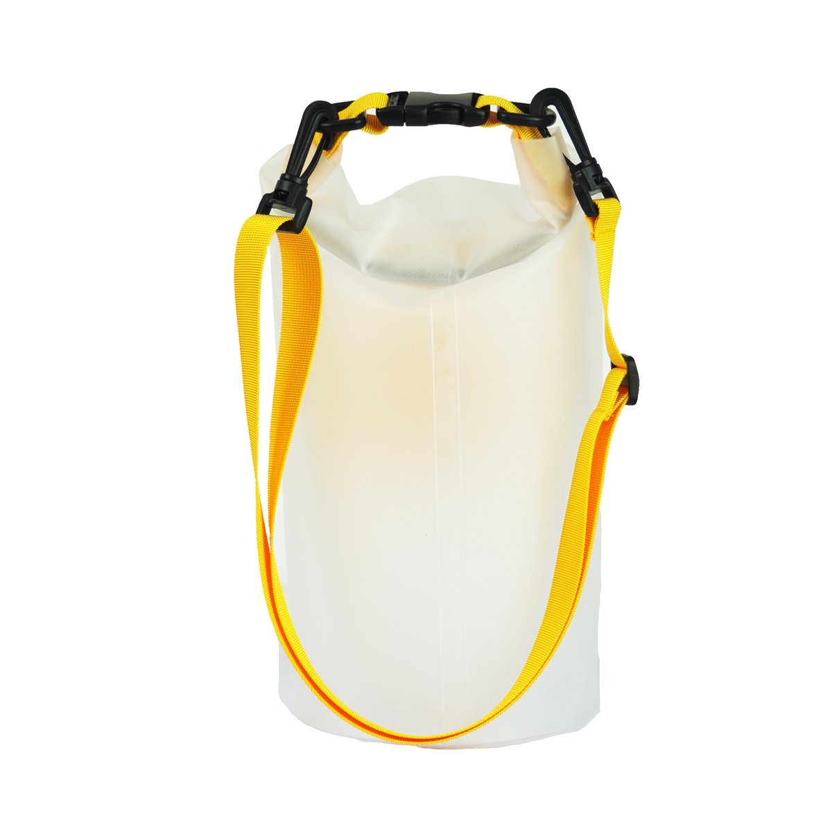 TOWEL TO GO Roll N Go Dry Bag 5L | Wasserdichte transparente Strand-Pool-Surftasche | Gelb