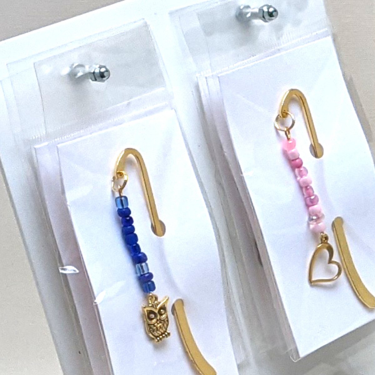Marque-pages "Heart Mix 3", lot de 3, couleur bronze