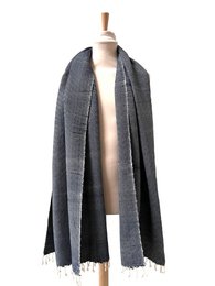 Le Grand Krama Chaud Epais Bleu Marine - Homme