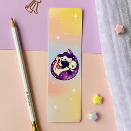 Galaxy Cat lamineret bogmærke