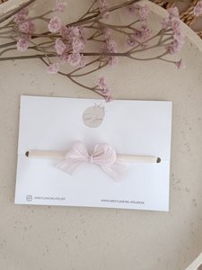 Hairband Silk Bow - Pink