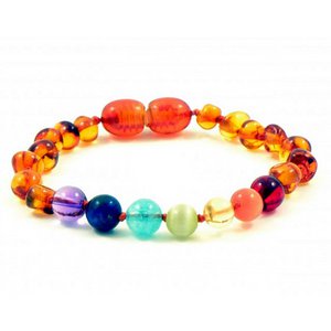 Amber bracelet with chakras