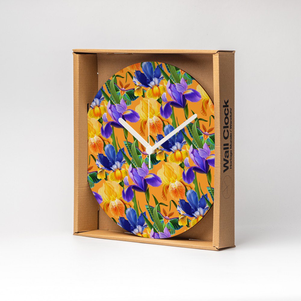 ​ PETITE ORCHID MDF wall clock / wall clock ⌀13cm