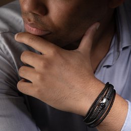 Læderarmbånd "Flake"