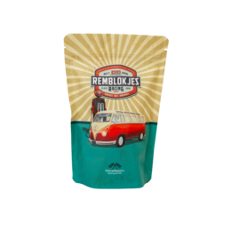 Vintage VW van red car nougat candy pouch retro design nostalgic gift