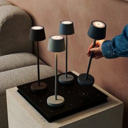 Vondel Mini Shadow Grå Trådløs Lampe