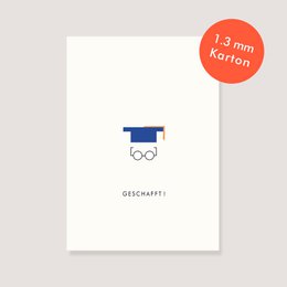 Postkarte Naturkarton - "Doktorhut - Geschafft!"