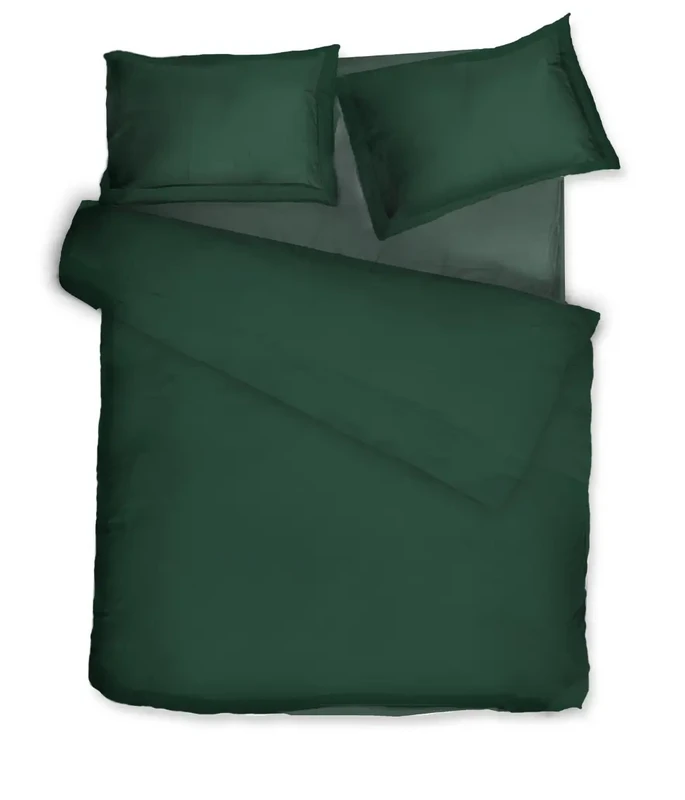 Satin-Bettwäsche-Set Solid Royal Green