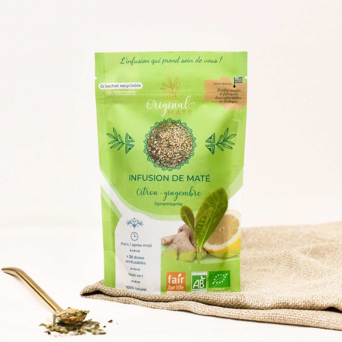 Bio-Zitronen-Ingwer-Mate - Verkaufsfertig oder BULK