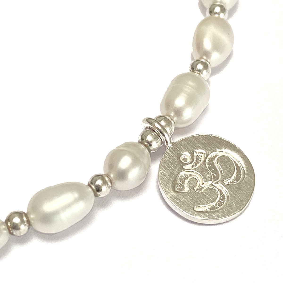 Bracciale Perle D'Acqua Dolce Con Argento Om