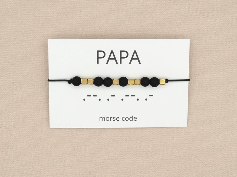 morse code armband papa