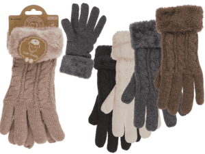 Comfort gloves, Elegant, Cable stitch,
