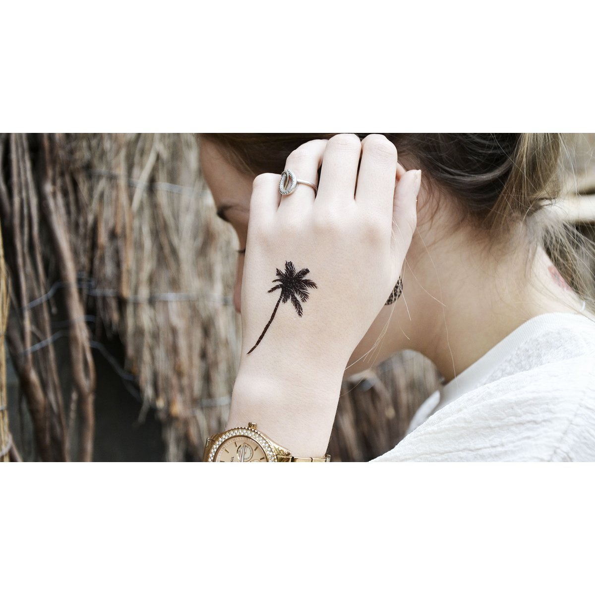 Tijdelijke tattoo: palmboom