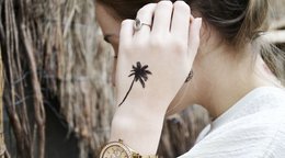 Tijdelijke tattoo: palmboom