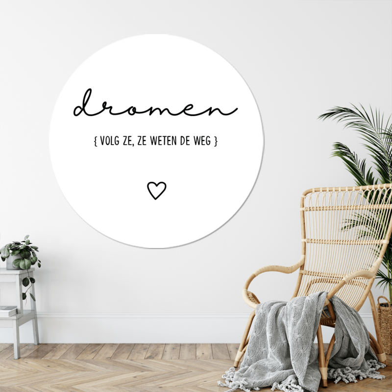 Wall circle dreams white