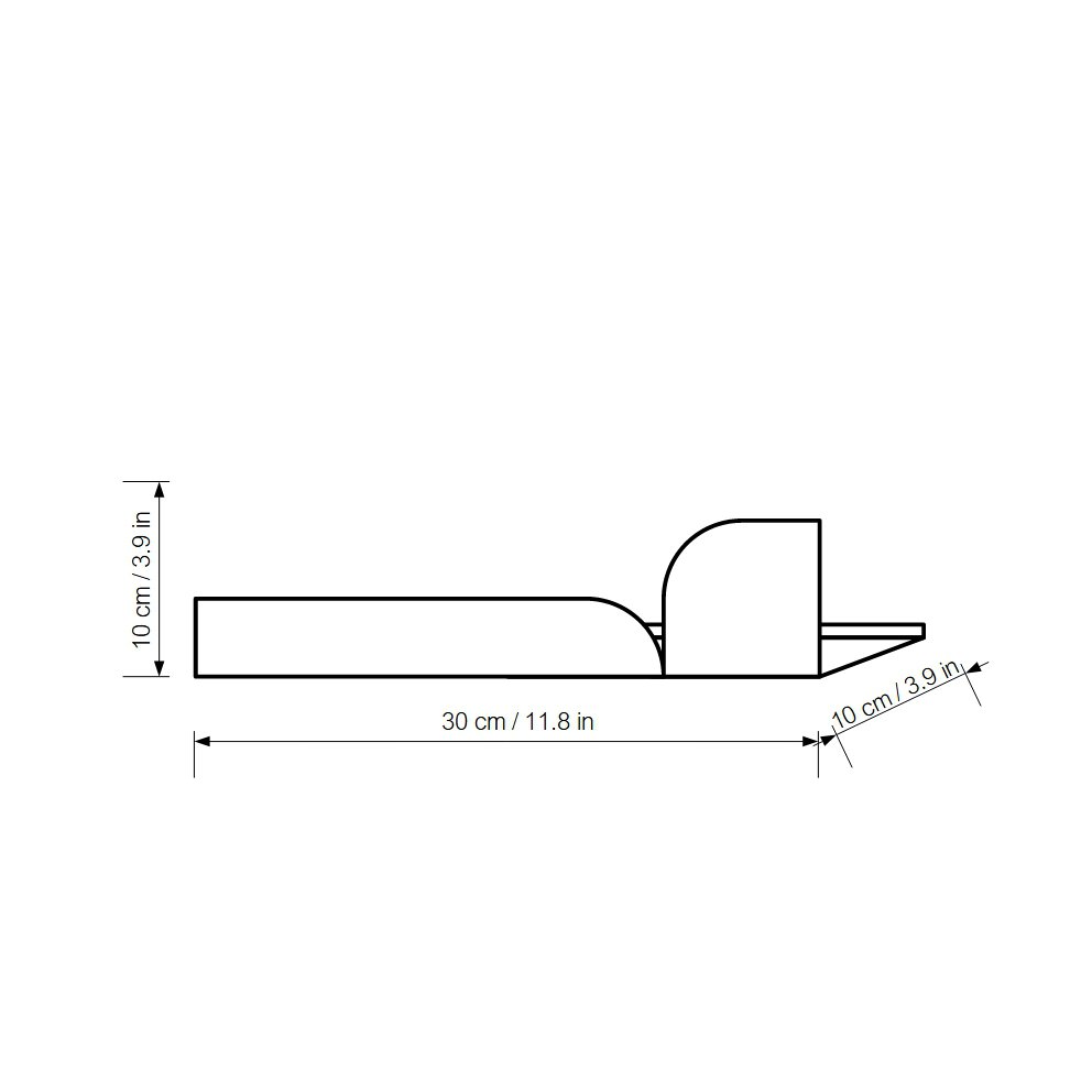 Metal wall shelf BAUHAUS, white, beige, black
