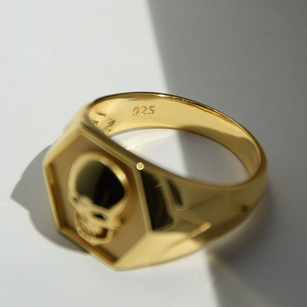 Ring SKULLE BAD BOY | 925 sølv | forgyldt
