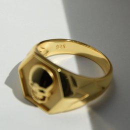Ring SKULLE BAD BOY | 925 sølv | forgyldt