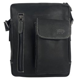 Herretaske eller dametaske i 3 farver bøffellæder - Crossbody-taske til kvinder eller mænd